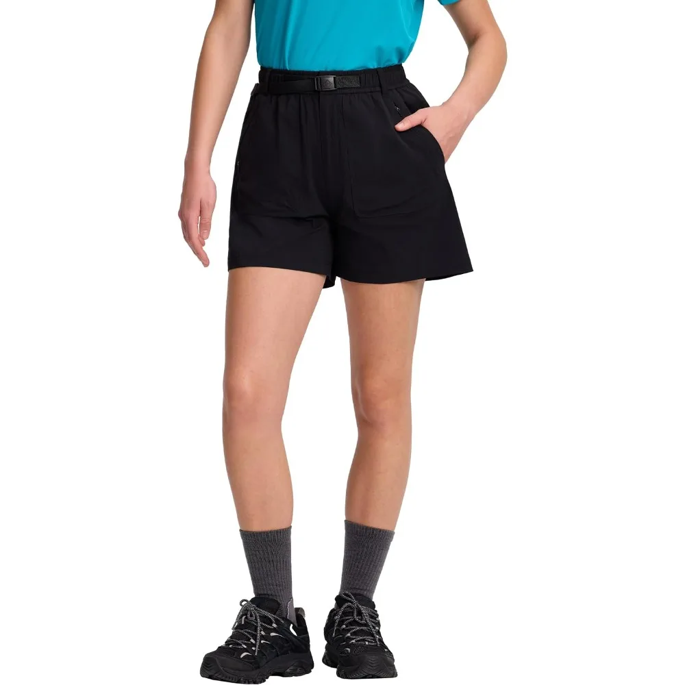 Pioneer Camp Women's 5 Quick Dry Hiking Shorts with Elastic Buckle Belt Lightweight Stretch Baggy Casual Athletic Shorts