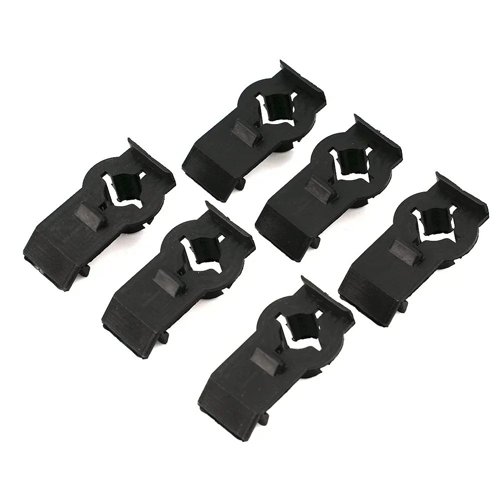 6 Stück Auto-Wind-Regler-Clips vorne links oder rechts, schwarze Kunststoff-Clips, Auto-Innenzubehör für BMW E53 51338254781