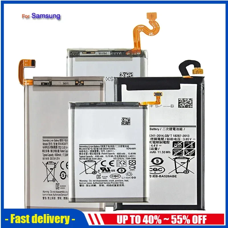 Battery For Samsung Galaxy A3 A5 A6 A7 A8 A9 Star 2015 2016 2017 2018/Note 1 2 3 4 5 7 8 9 10 Plus Lite Edge SM A510F A310F