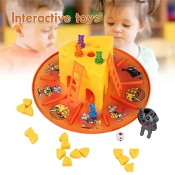 Funny Children's Toy Cat & Mouse Cheese Battle Board Games Toy Set Interactive Party Game Desktop Education Puzzle Toy For Kid