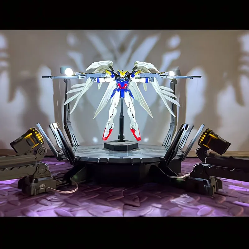 

Rotating Display Stand Base With 9.5" turntable, Multi-angle and adjustable spotlight for toy model figure or display case