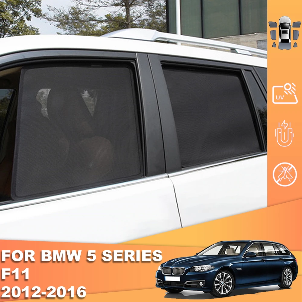 

For BMW 5 Series Touring F11 2009-2017 Magnetic Car Sunshade Shield Front Windshield Curtain Rear Side Window Sun Shade Visor