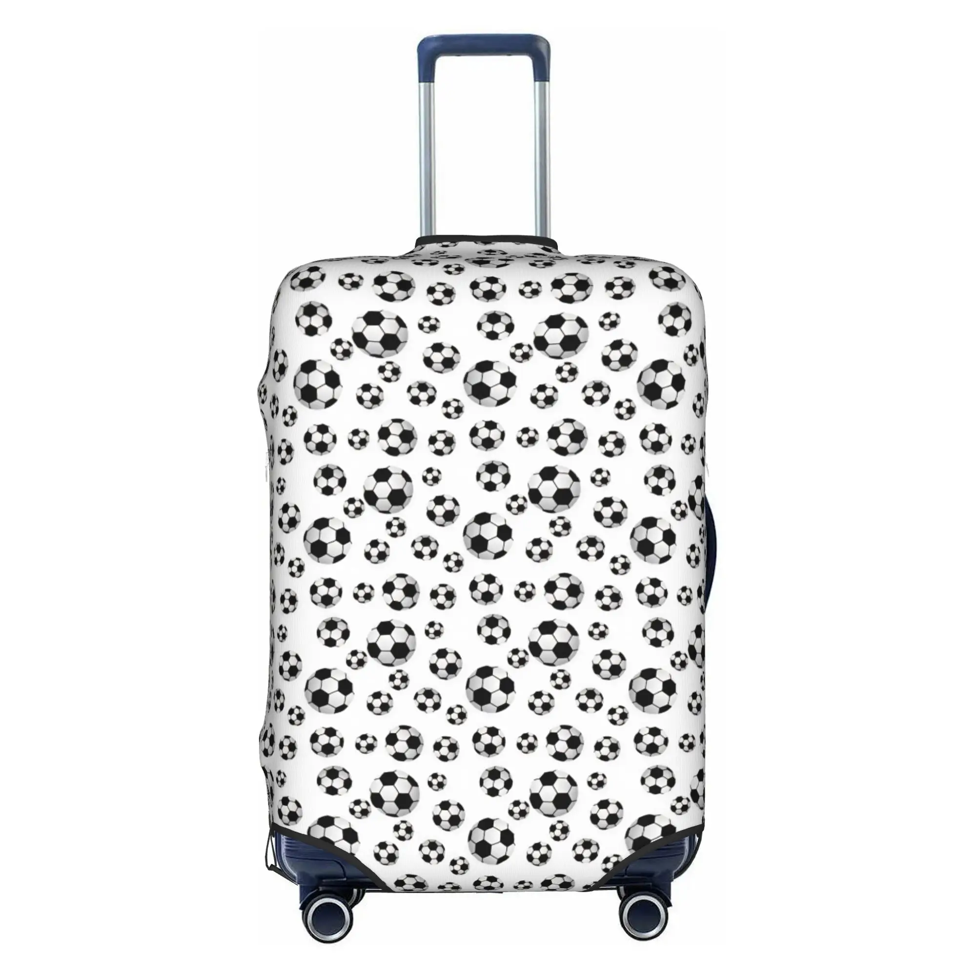 Sports Soccerly Seamless Pattern Suitcase Cover Washable Footbally  Travel Luggage Covers for 18-32 inch