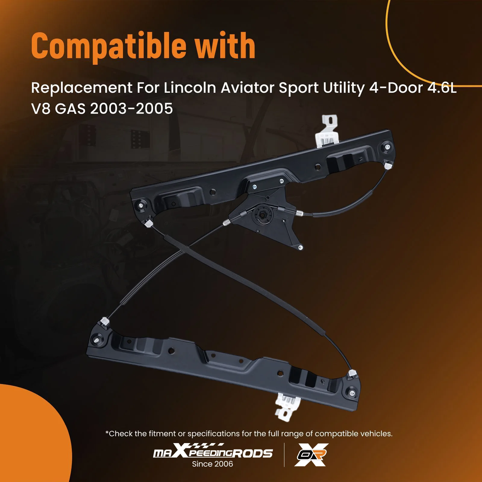 Front Left Window Regulator Assembly for Lincoln Aviator 2003-2005 751217