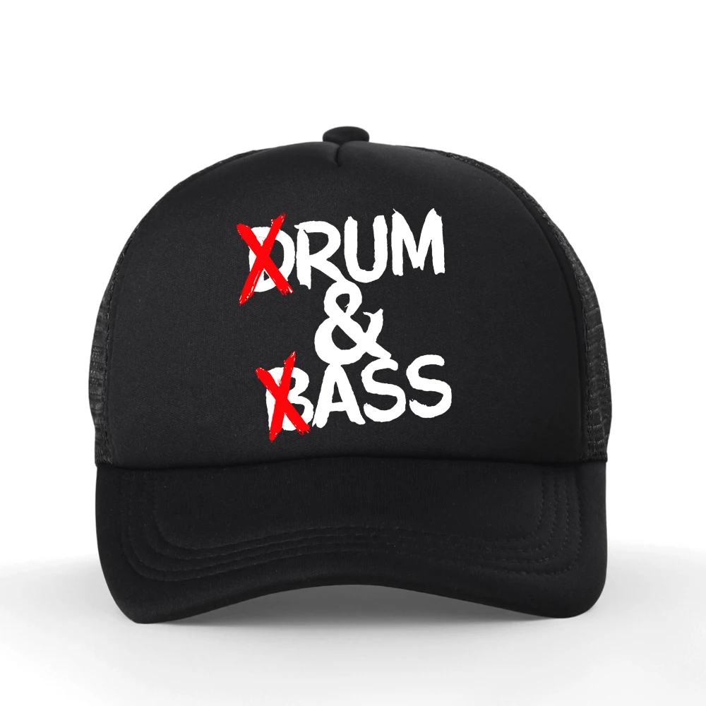 Funny Drum and Bass Rum and Ass Lovers Jokes Print Baseball Cap Unisex Fashion Casual Breathable Snapback Trucker Hat