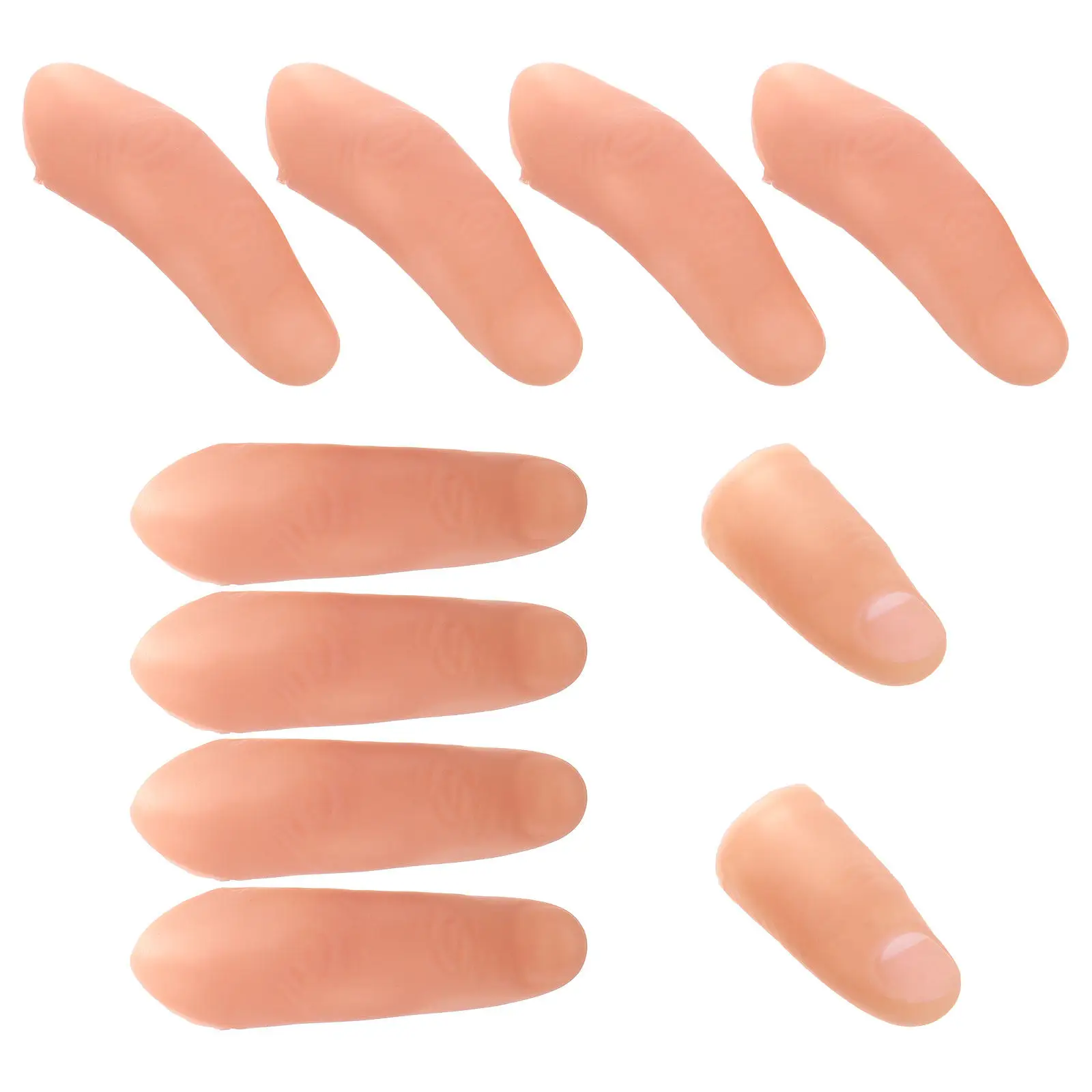 

10Pcs Realistic Vinyl Finger Sleeves Simulation Finger Props for Magician Stage Performance Cosplay Party Prank Trick Show