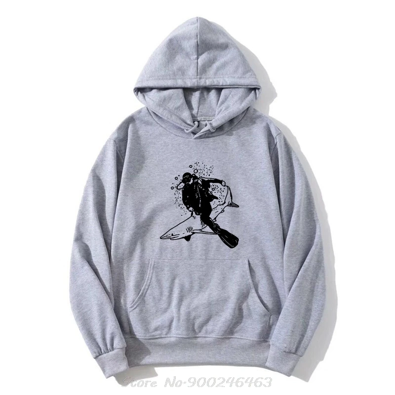 Scuba Diver Hoodie. Diver Gift. Shark Scuba Diving Hoody Men Casual Adult Jacket Zip Up Hoodie Sweatshirt Hip Hop Streetwear