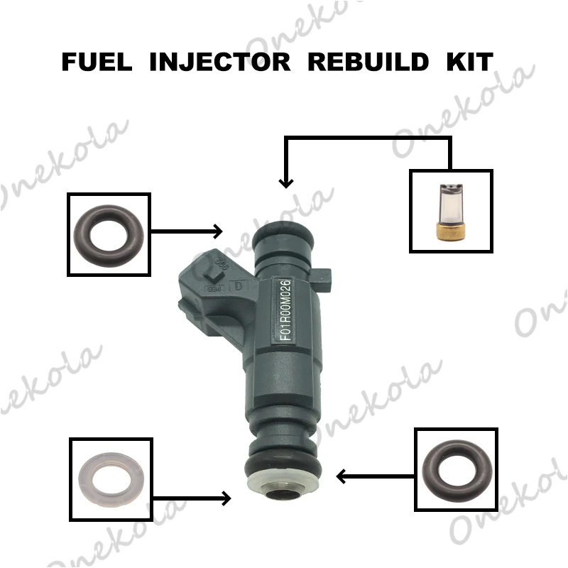 

Fuel Injector Service Repair Kit Filters Orings Seals Grommets for Dae-woo OEM F01R00M026