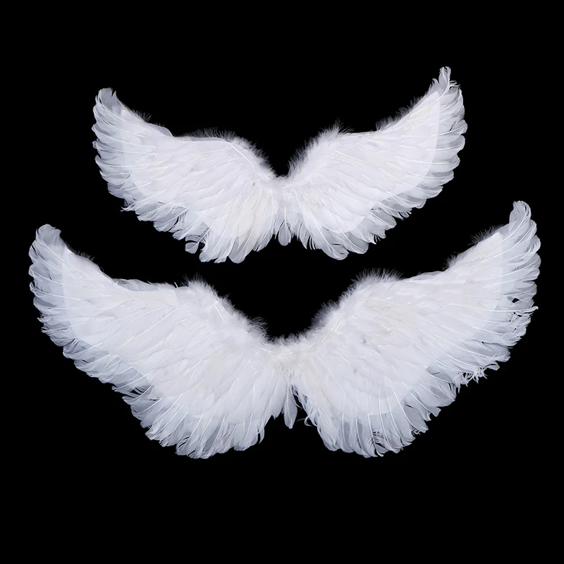 Kids Adult Party Swallow White Angel Feather Wings Halo Magic Wands Cosplay Elastic Straps Wedding Birthday Halloween Carnival