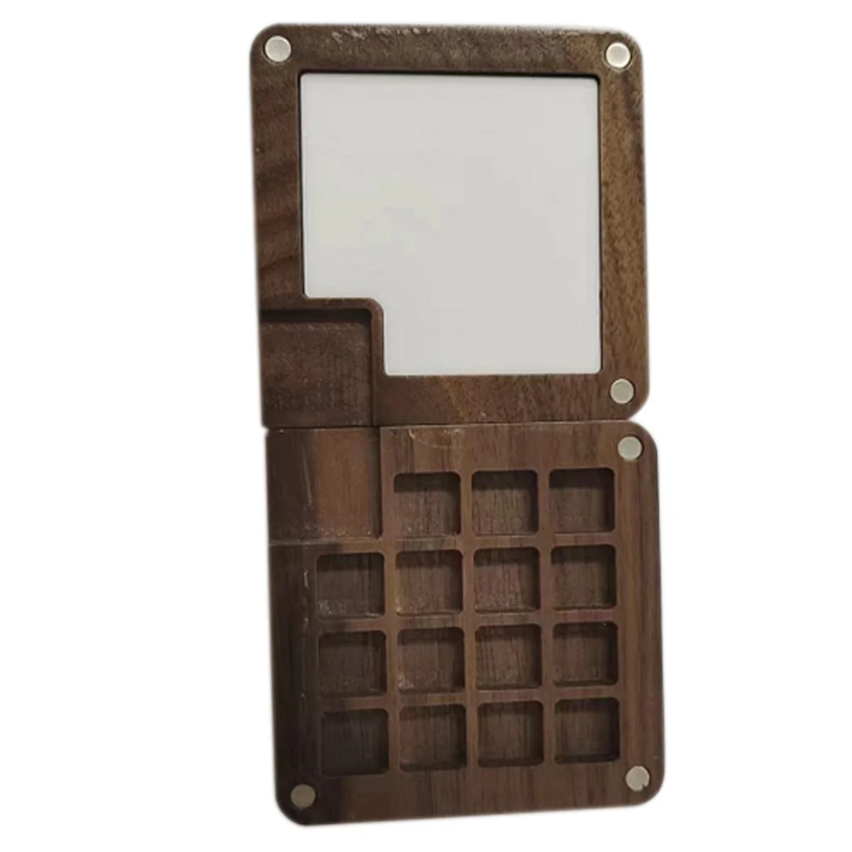 Gfc-Portable Watercolor Palette, 15 Color Sketchbook Palette, Wooden Palette Box, Travel Paint Palette (Without Colors)