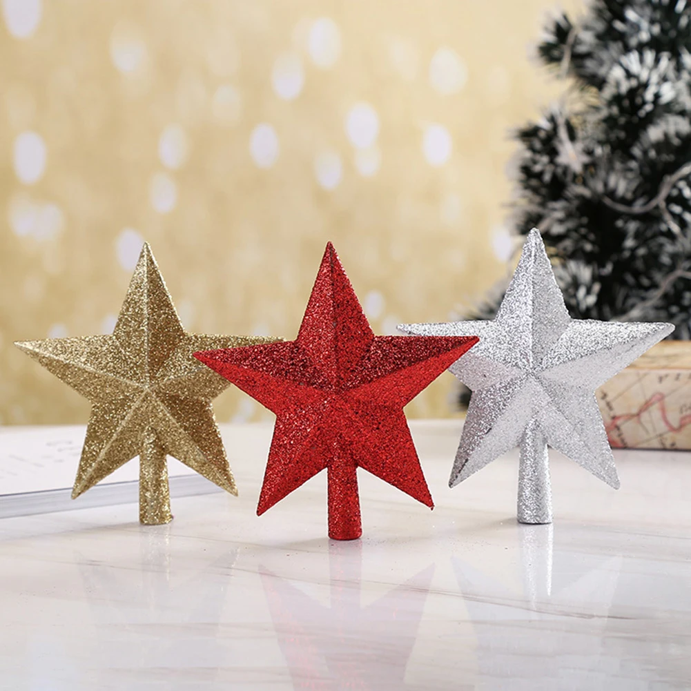 Christmas Tree Top Christmas Tree Top Star Decoration Pink Seasonal Decor Star Five-pointed Star Home Pendant Christmas Ornament