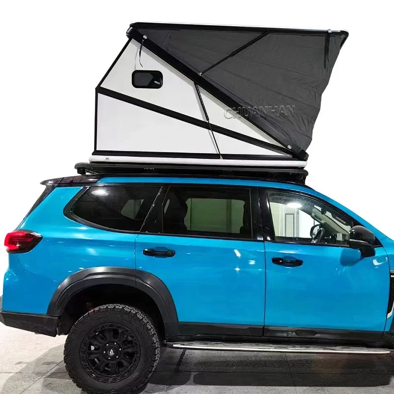 Truck Tent Outdoor 2 Person Waterproof 4x4 Off-road Travelling Foldable Car Camping Aluminum Hard Shell Roof Top Tent