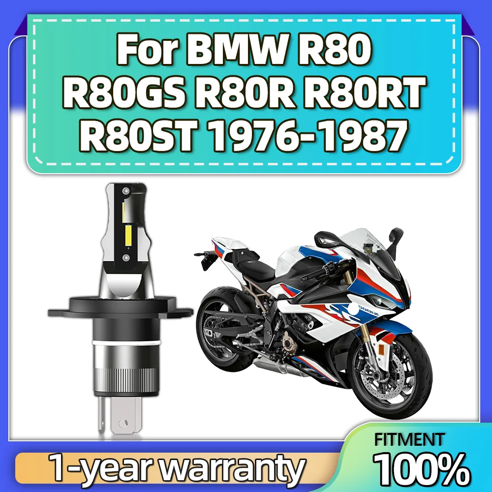 For BMW R80 R80GS R80R R80RT R80ST 1976 1977-1987 1PCS 15000LM LED H4 Motorbike Headlight Bulb CSP High Low Beam Motorcycle