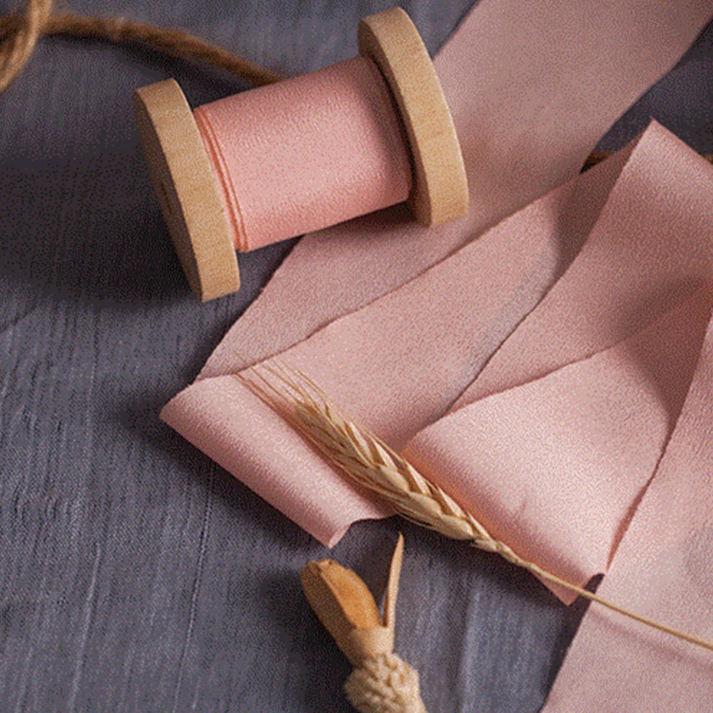 

Decoration Silk Ribbon Wedding for Flowers Bouquet Wrapping Pink Fabric Trim Decorations Bride