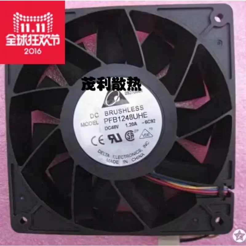 

Delta Electronics PFB1248UHE 6C92 DC 48V 1.2A 120x120x38mm 4-wire Server Cooling Fan