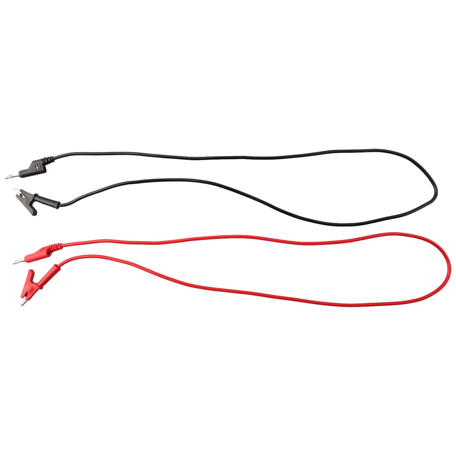 2PCS Multimeter Test Probes Leads 4mm Banana Plug To Crocodile Clip Test Leads Test Hook Probe Needle-tip 1M Wire