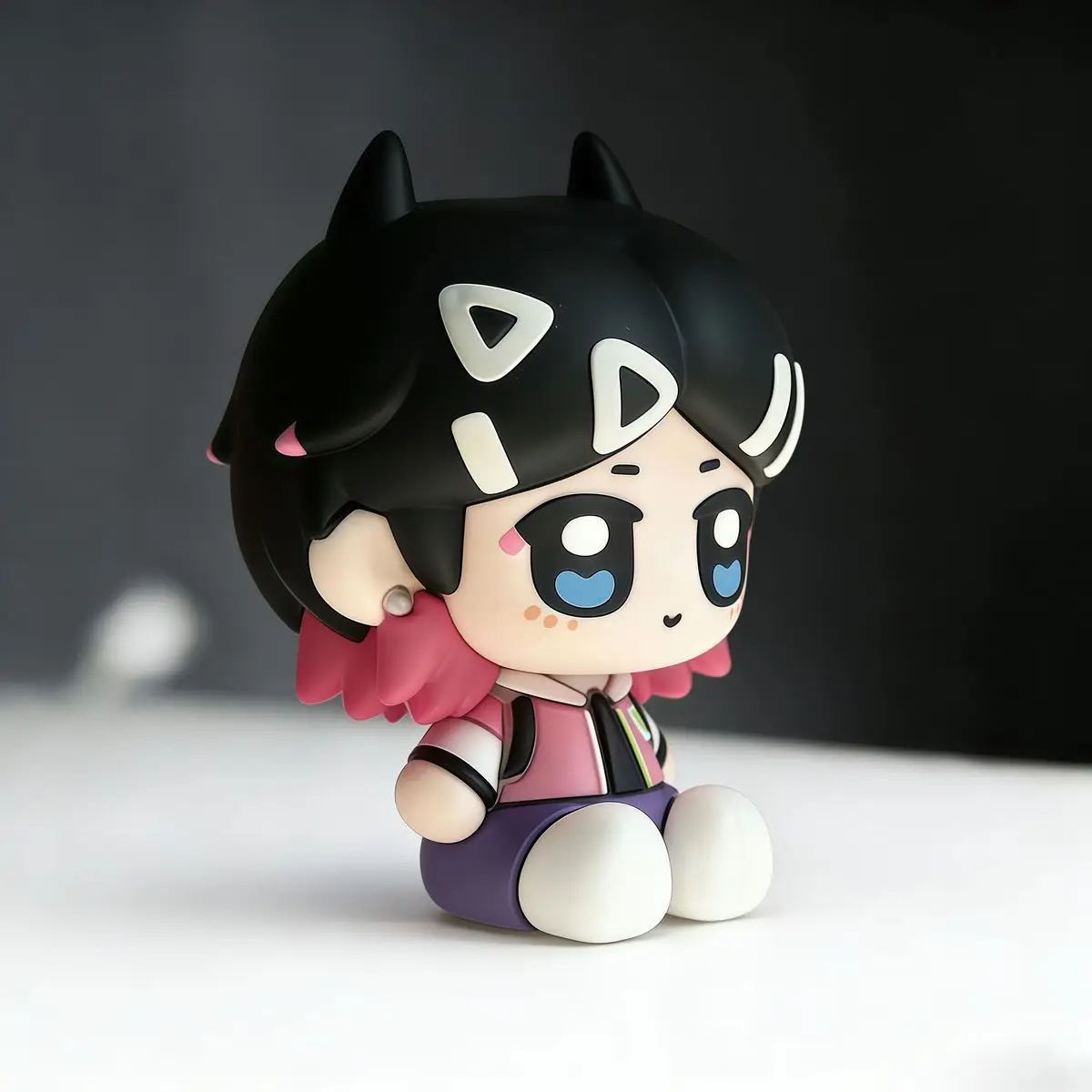 Ice Studio Valorant Clove Chibi Cat Figurine Mini 7cm One Sixth Scale Full Pvc Desktop Pc Case Decor For Game Collectors view 3