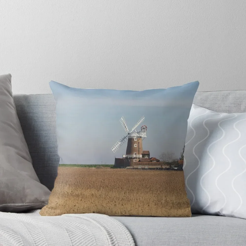 Cley Windmill on the north Norfolk coast Throw Pillow Pillowcase New year pillow