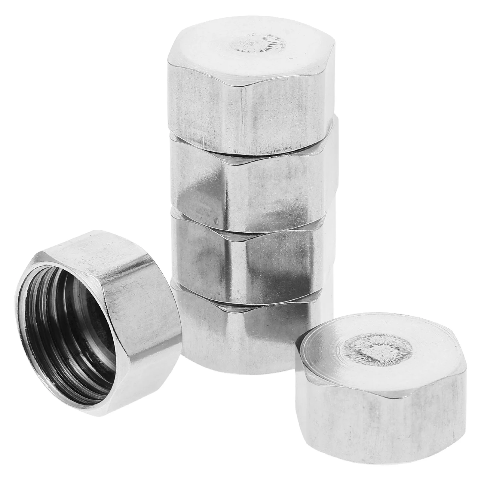 

6pcs Stainless Steel Hexagonal Pipe Plug Cap For Garden Hose End Repair Water Pipe Protection Tubing Connector Sprinkler End