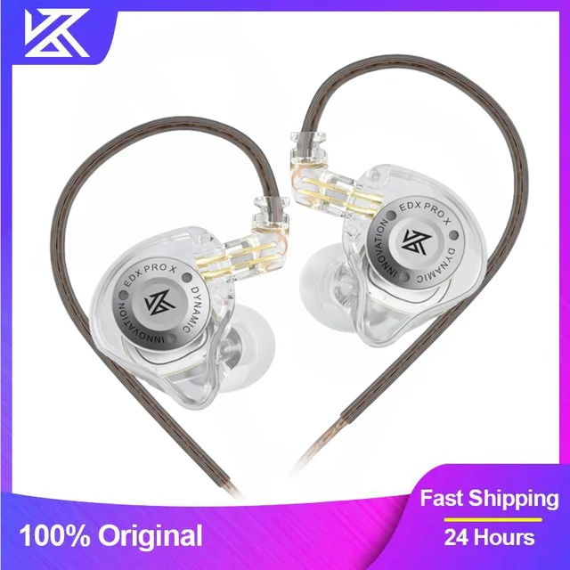 KZ-EDX Pro X słuchawki przewodowe stereo bas HIFI muzyka sport mikrofon przewodowy głośnik adapter akcesoriów zmniejsza hałas