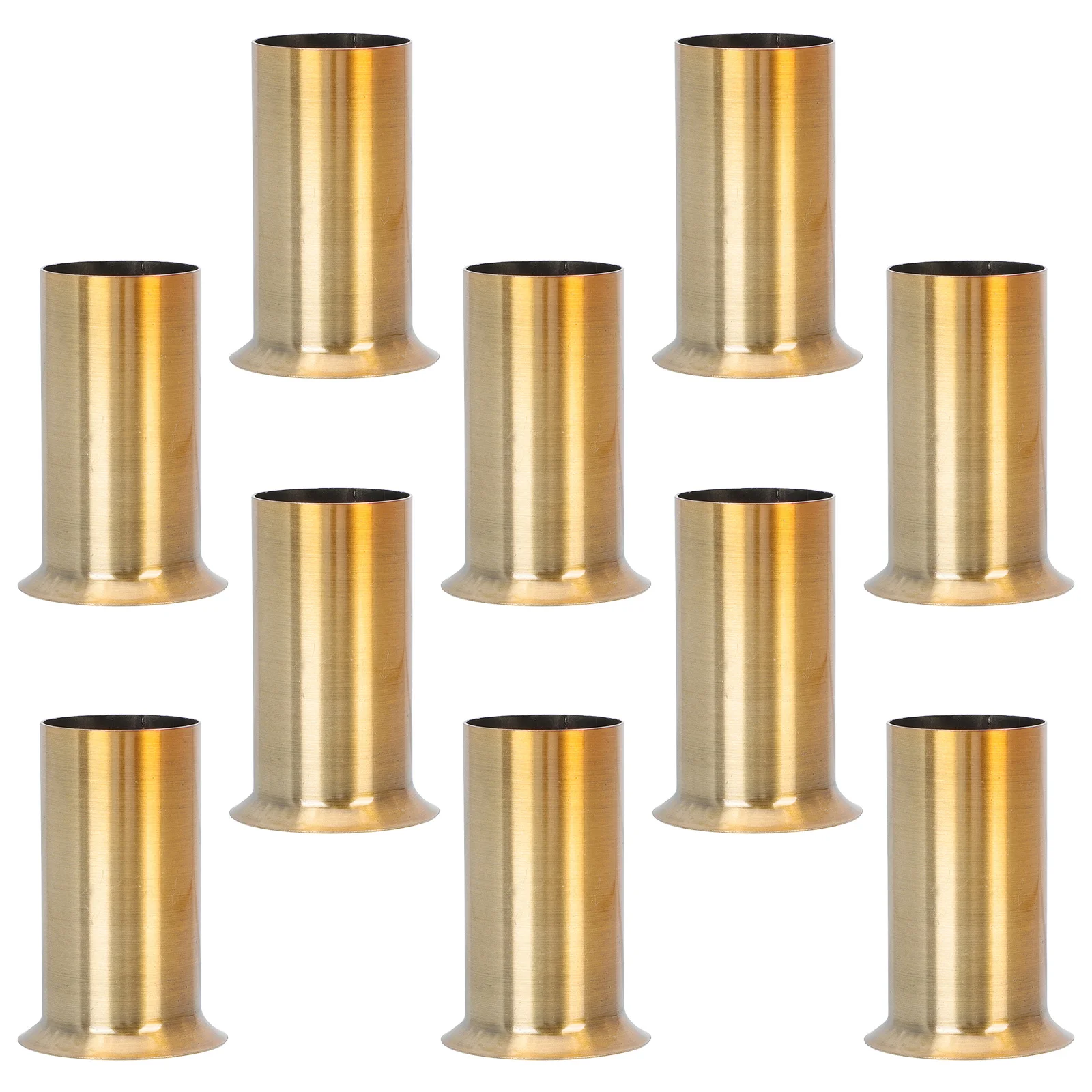 

10Pcs Crystal Chandelier Lamp Holder Tube Durable Iron Flanging Sleeve Replacement Base Cover Lighting Accessories