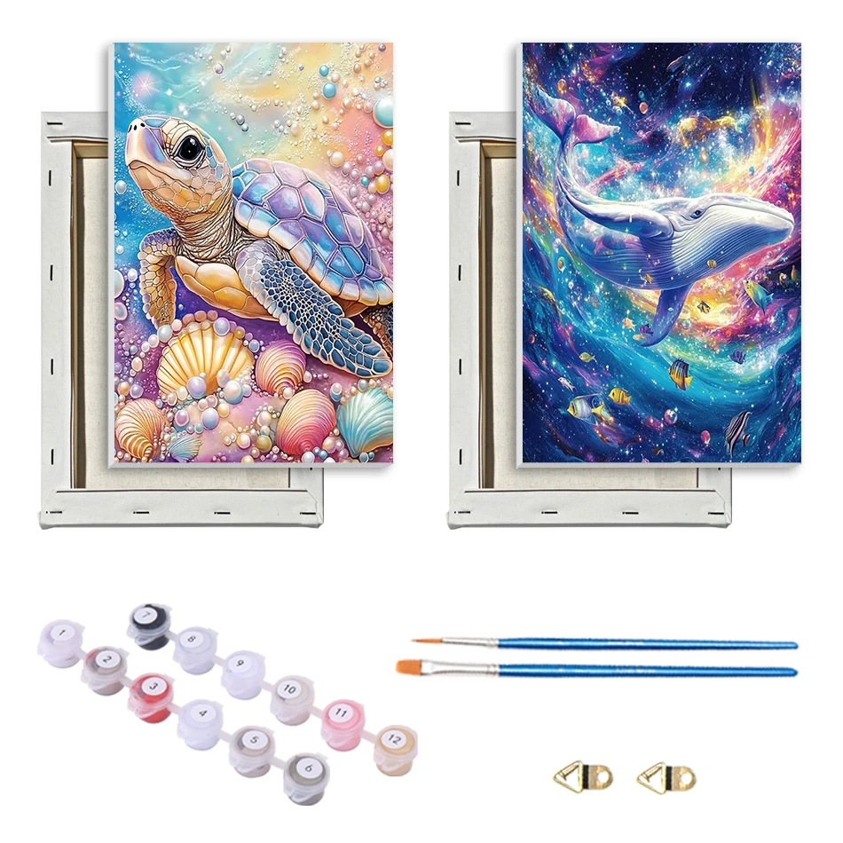 

SDOYUNO Painting Paints By Numbers Diy Easy Draw Acrylic Paints For Beginner Wall Art Picture Animals Canvas 20x30cm With Frame