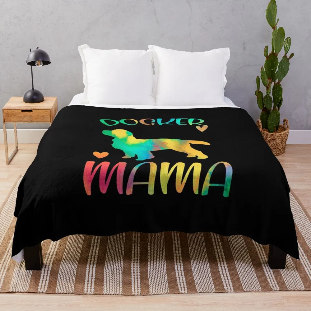 

Docker Mama Mom Colorful Funny Docker Dog Owner Throw Blanket wednesday christmas decoration Winter beds Vintage Blankets