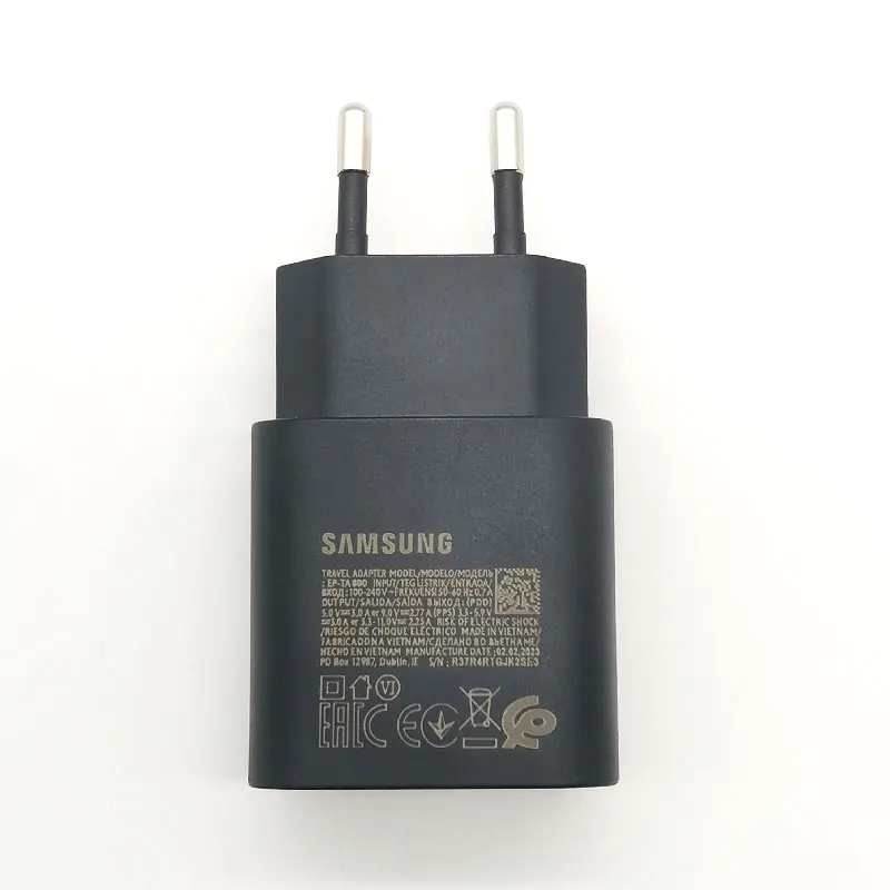 Samsung PD Charger 25W Super Fast Charge Power Adapter For Galaxy S24 S23 S20 S21 S22 Plus Note20 Ultra 10 Z Flip Fold 6 5 4 3 2