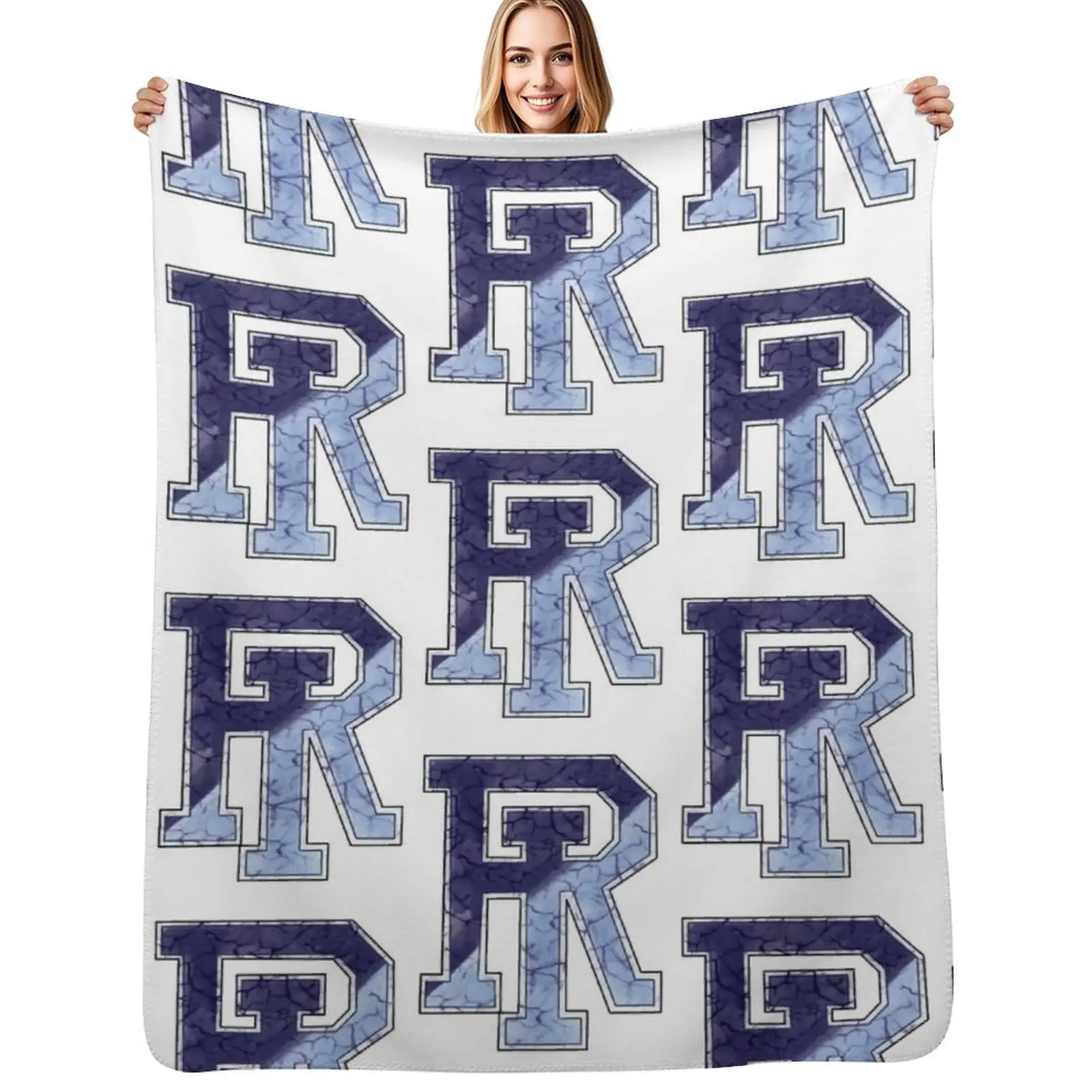 

RHODY RAMS Marbled URI Throw Blanket Thin Soft Blanket for Summer Night Sleeping