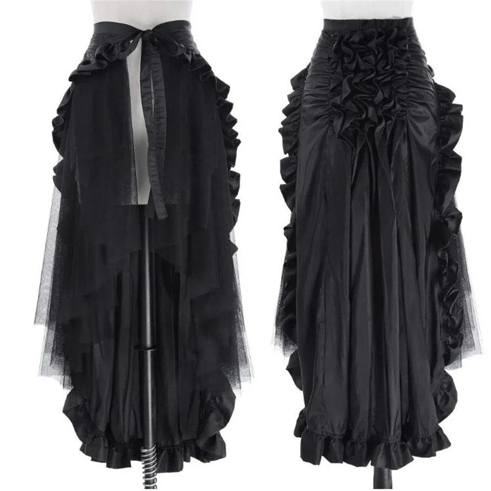 البوب الأوروبية الأمريكية الإناث البخار الشرير القوطية تنّورة ملفوفة فيكتوريا كشكش القراصنة تنورة فستان التنانير ملابس الحفلات القوطية