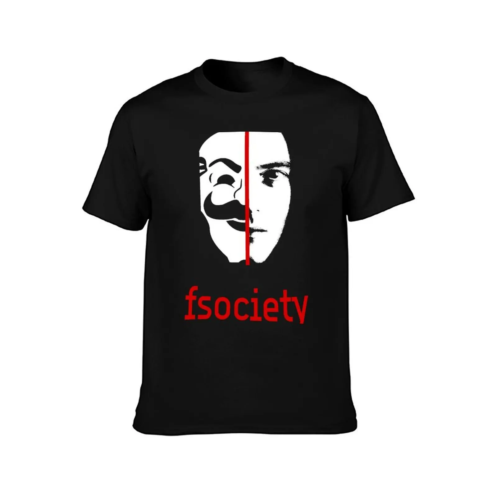 We Are The fsociety (red) T-Shirt Basic Solid Color Short Sleeve T-Shirt