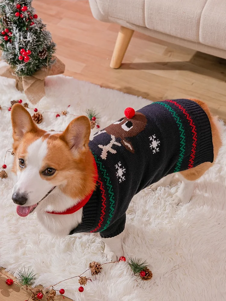 Quente cisas ano novo roupas para cães cachecol para cães pequenos e médios kawaii pomeranian chihuahua camisola para animais de estimação por pequeno um animal de estimação