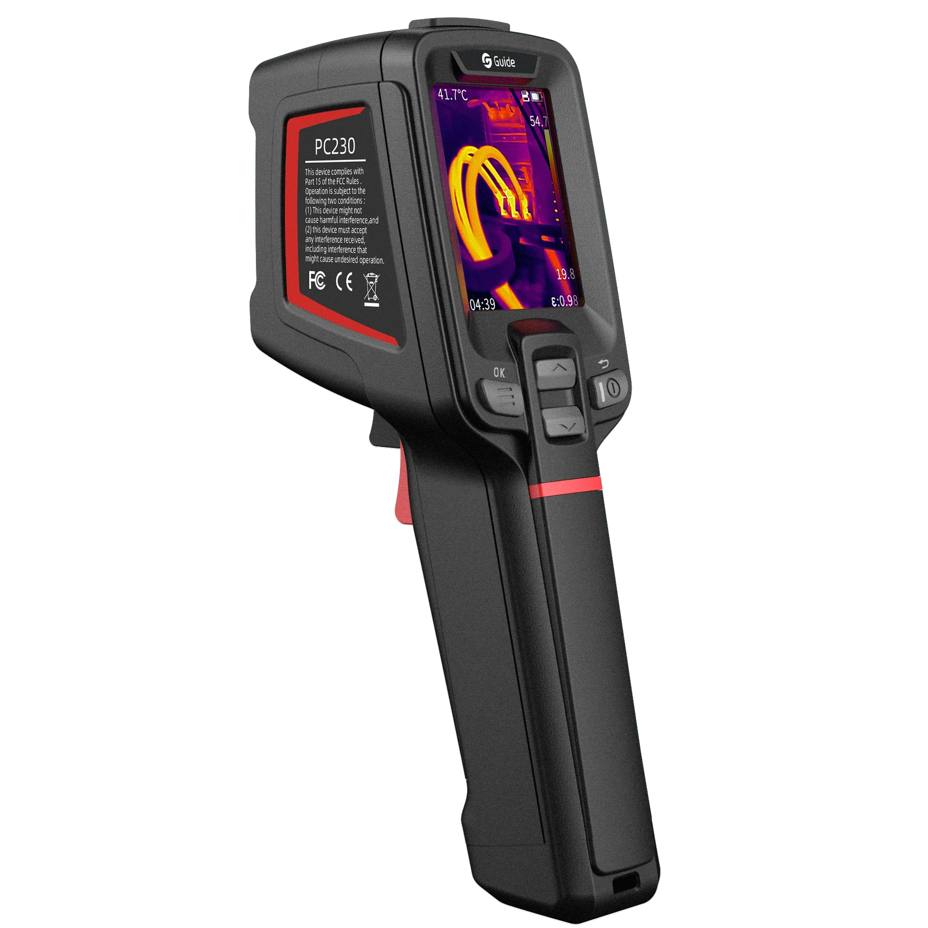 Guide PC230 Industrial Thermal Camera Auto Focus Construction Thermal Imager Professional Temperature Tracking Display