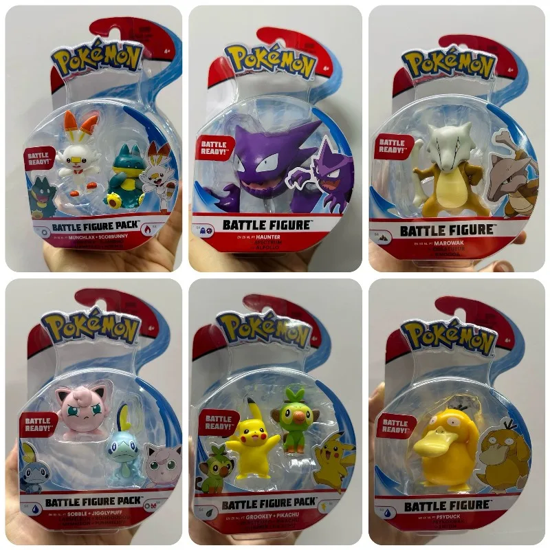figura-pokemon-grookey-pikachu-scorbunny-gonbe-jigglypuff-gengar-psyduck-marowak-ornamentos-acessorios-brinquedo