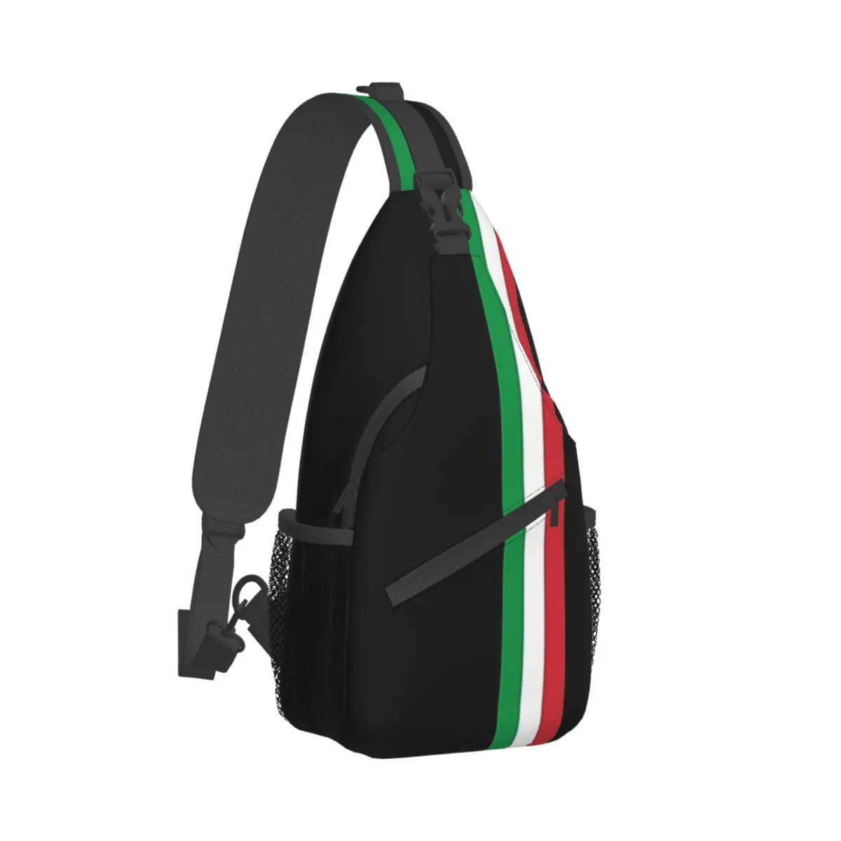 Bolso de hombro Unisex con bandera italiana minimalista, bolsa cruzada al pecho con bolsillos, paquete de viaje, bandolera deportiva para adolescentes