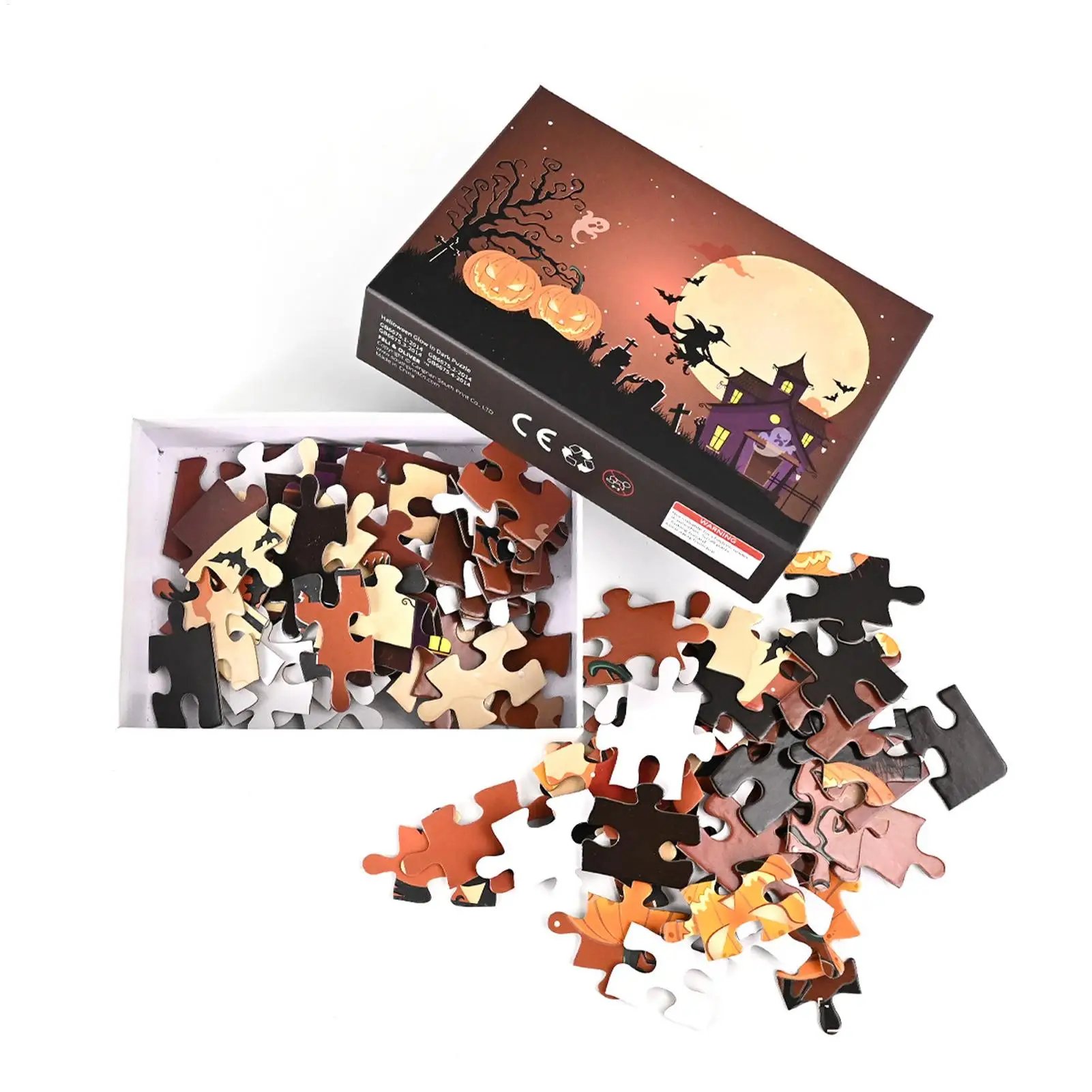 

Halloween Jigsaw Puzzles Holiday-Themed Puzzle 100 Piece Educational Learning Toys Collectible Party Decorations For Birthday