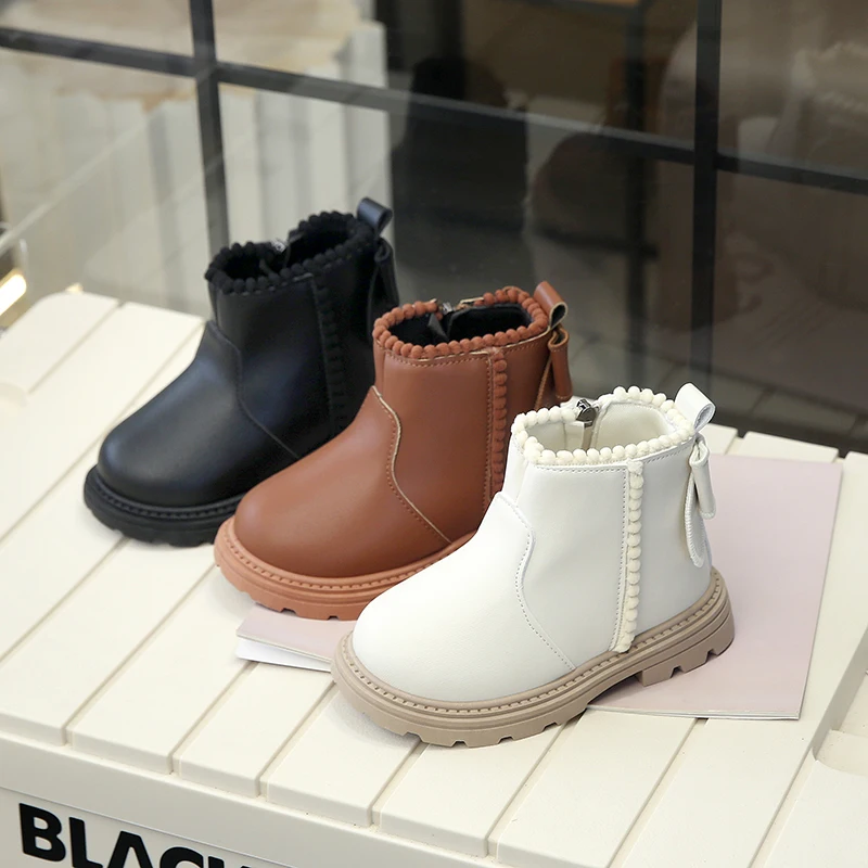 

Autumn Winter Baby Girls Snow Boots Children Bow Princess Shoes Outdoor Kids Casual Ankle Boots Anti-slip Soft Sole Infant Shoes