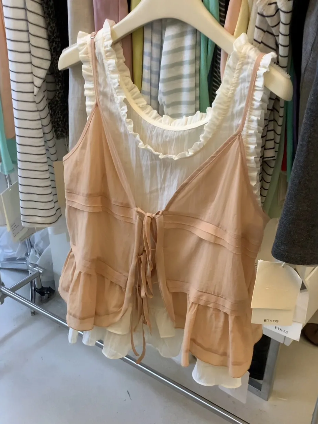 Summer New Style Women's Gentle Wind Bell Sleeve Tank Top Two-Piece Set Slimming Age-Defying Top Strap Vest Layering Outfit