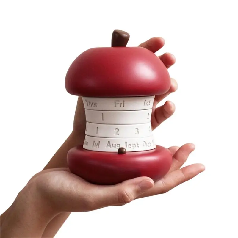 

ABKO-Настольный орнамент, вращающийся календарь, фигурка, вечный календарь, подходящий для гостиной, офиса и дня рождения G