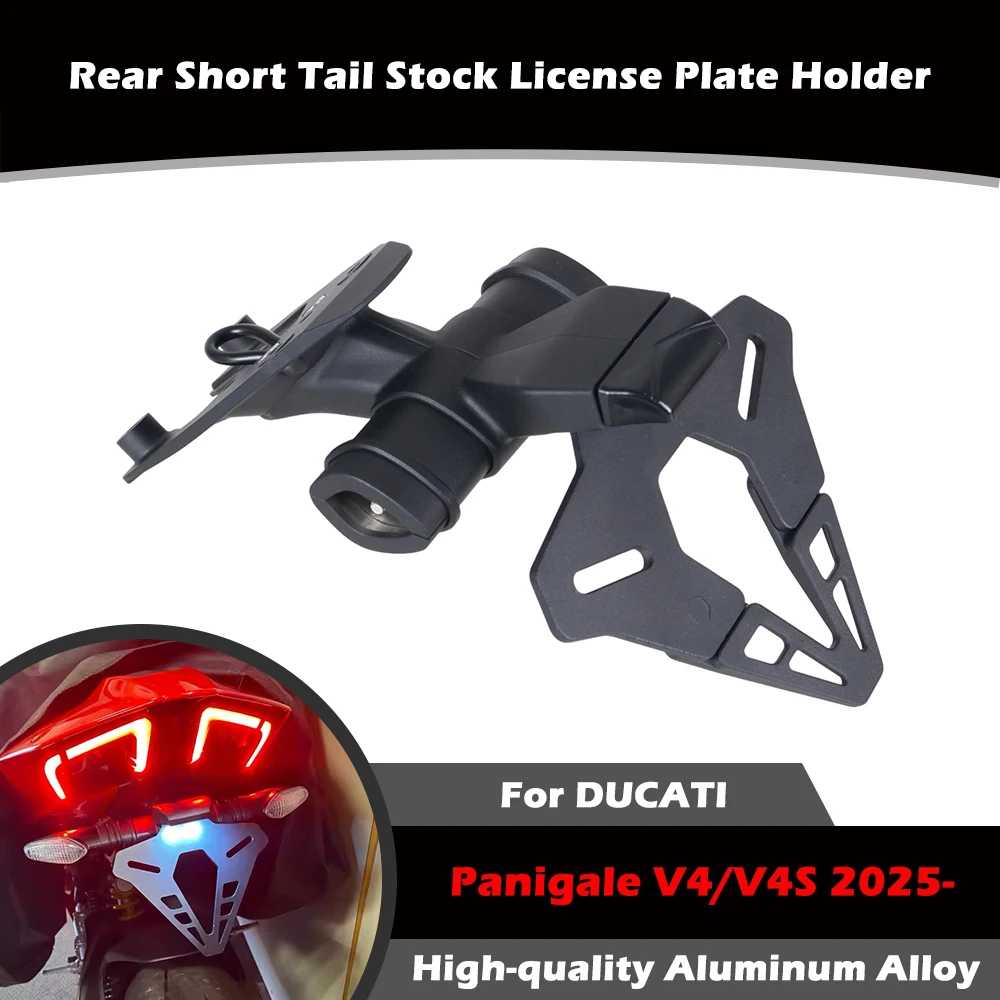 

For DUCATI Panigale V4/V4S 2025- High Quality Motorcycle Rear Short Tail Stock License Plate Holder Tailstock Frame Bracket