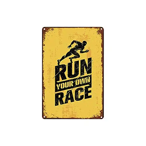 run your own race metal tin sign for Bar Cafe Garage Wall Decor Retro Vintage 7.87 X 11.8 inch