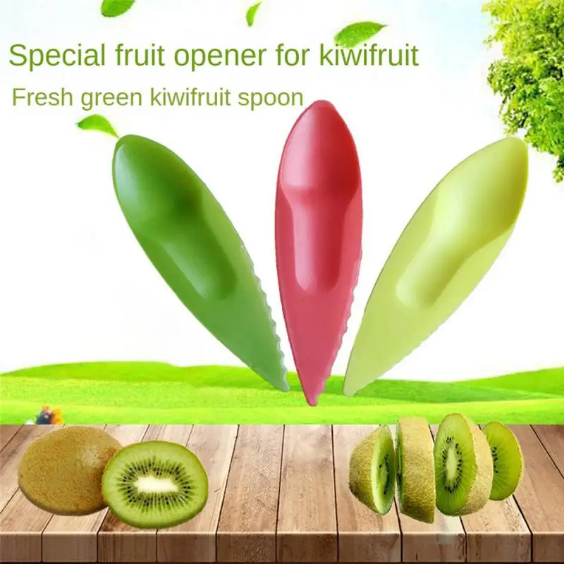 Creative Kiwi Fruit Scooping Spoon 2 In 1Cutting Separating Meat Remover Sawtooth Fruit Cutting Spoon Kiwi Fruit Divider Tools