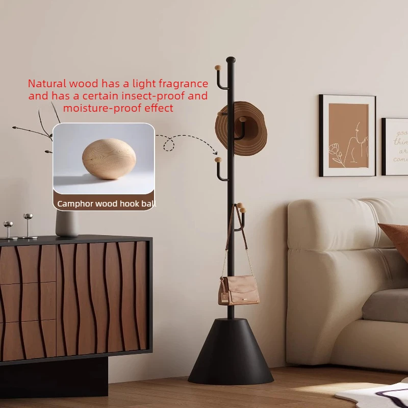 Nordic Style Coat Rack Single Rod Floor Standing Clothes Stand Light Luxury Iron Garment Hanger