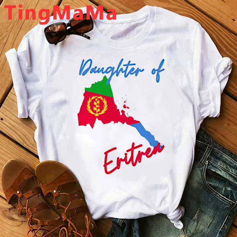 Eritrea Map Eritrean Flag T Shirt Men Africa Unisex Graphic T Shirts Short Sleeve T-shirts Streetwear Summer Men Clothing Male