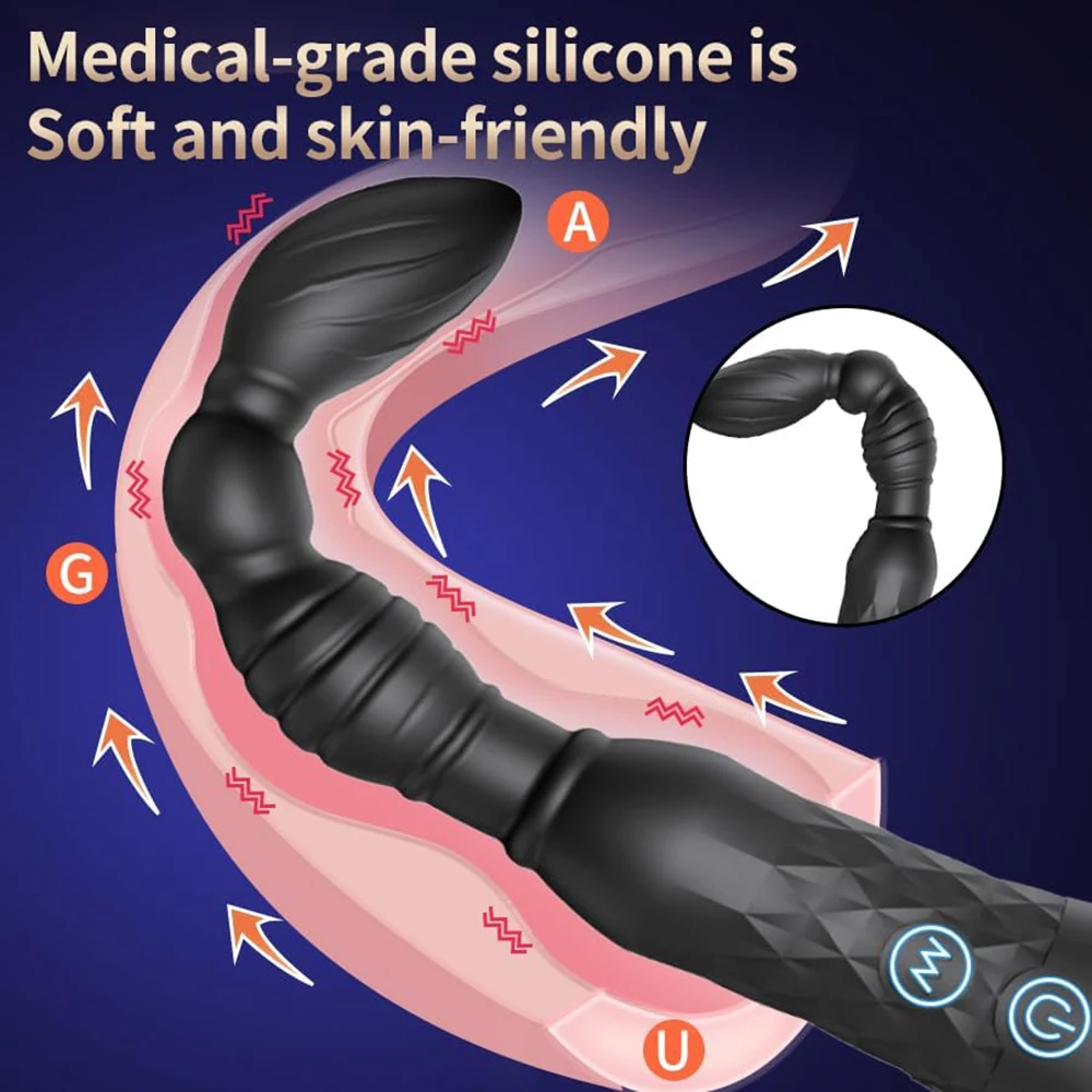 Anal Plug Vibrator for Women G-Spot Clit Stimulation Anal Beads Prostate Massager Butt Plug Female Masturbation Adult Sex Toys - view 3