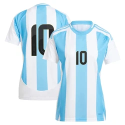 2024 Men Football Jersey NO10 Jersey Argentina National Fans Football Shirt Classic Design Trained Uniform White T-Shirt Clothes