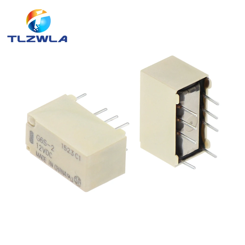 5PCS New G6S-2 5VDC 12VDC 24VDC Signal Relay 8Pin DC 5V 12V 24V 2A Mini Signal Switch Relays