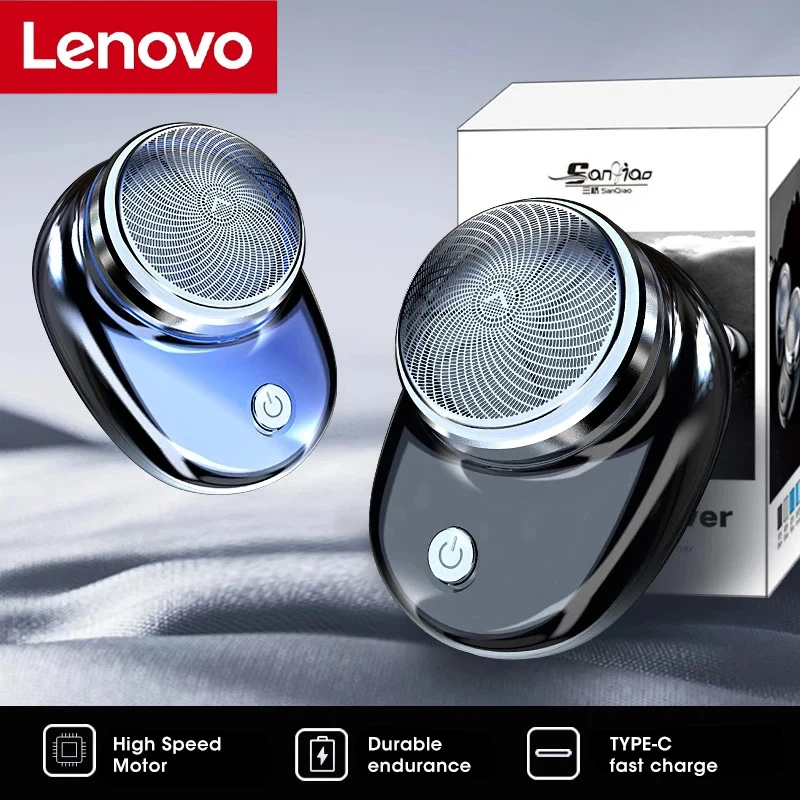 Lenovo Professional Portable Mini Cordless Electric Shaver for Men Wet and Dry Beard Trimmer Razor USB Rechargeable Waterproof
