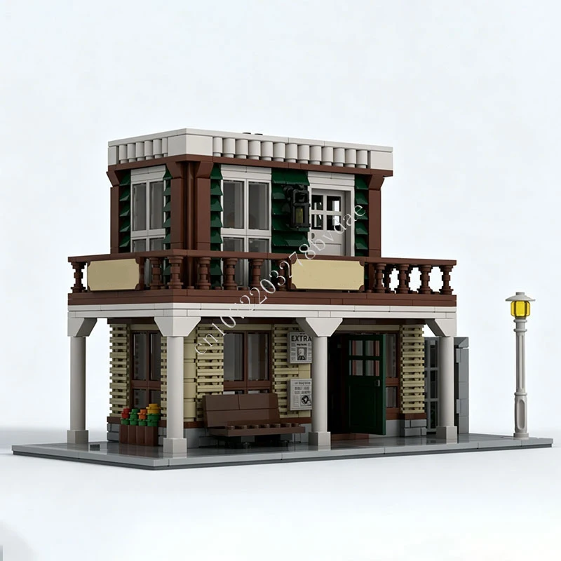 947 PCS 1800s Style Tavern Building Block Modular City Street View Architecture Educational Man for Adults Adult Home Decoration