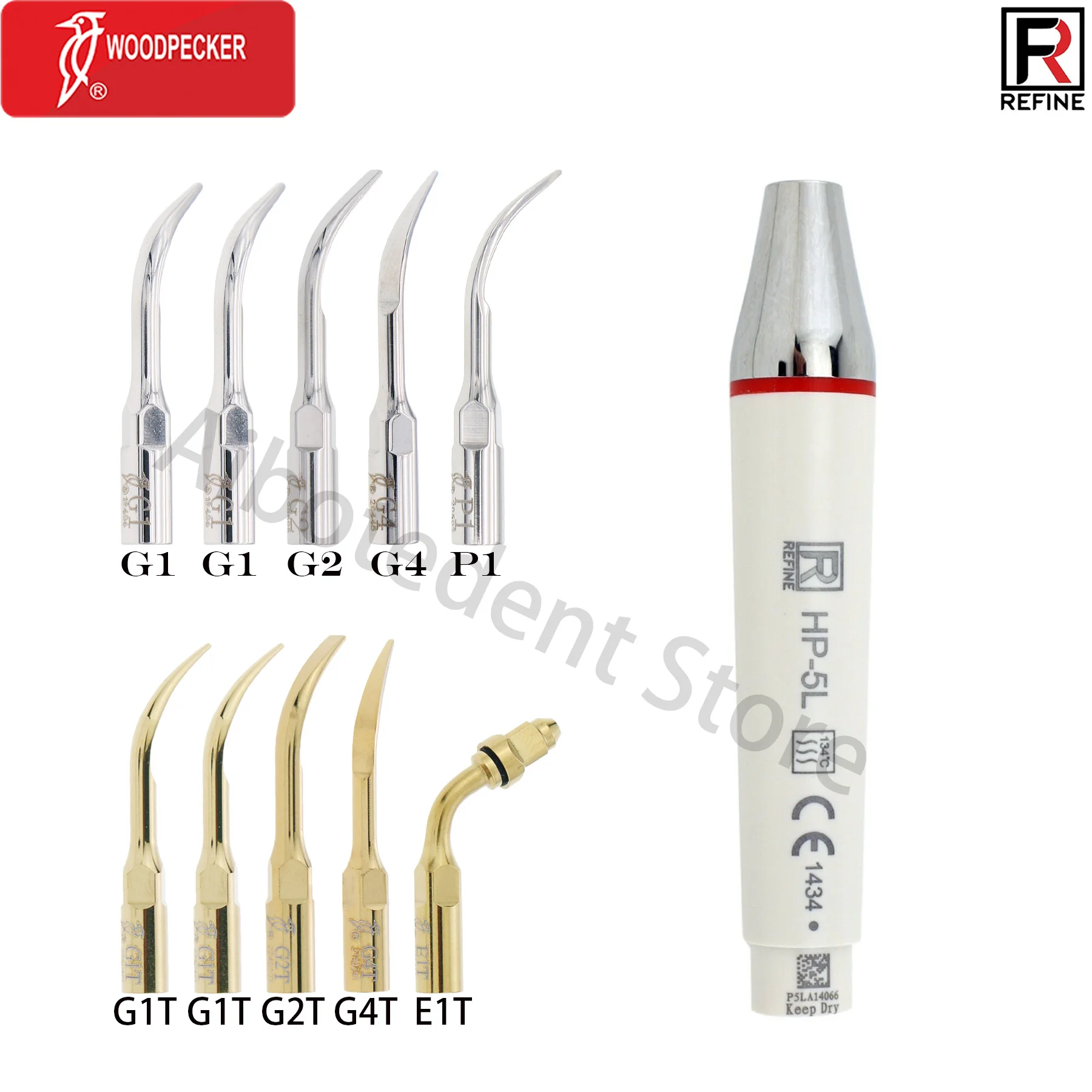 Dental Woodpecker Tips Refine PIEZON LED Ultrasonic Scaler LED Handpiece HP-5L For EMS